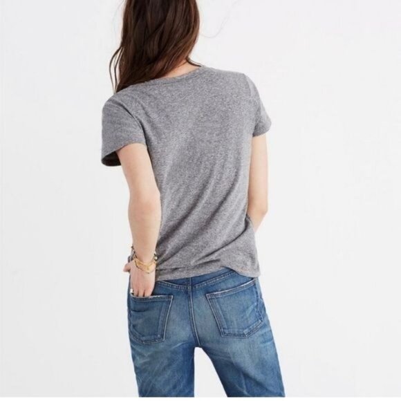 NWT Madewell Triblend EX-Boyfriend Tee in Gray, Size Medium - Picture 2 of 8